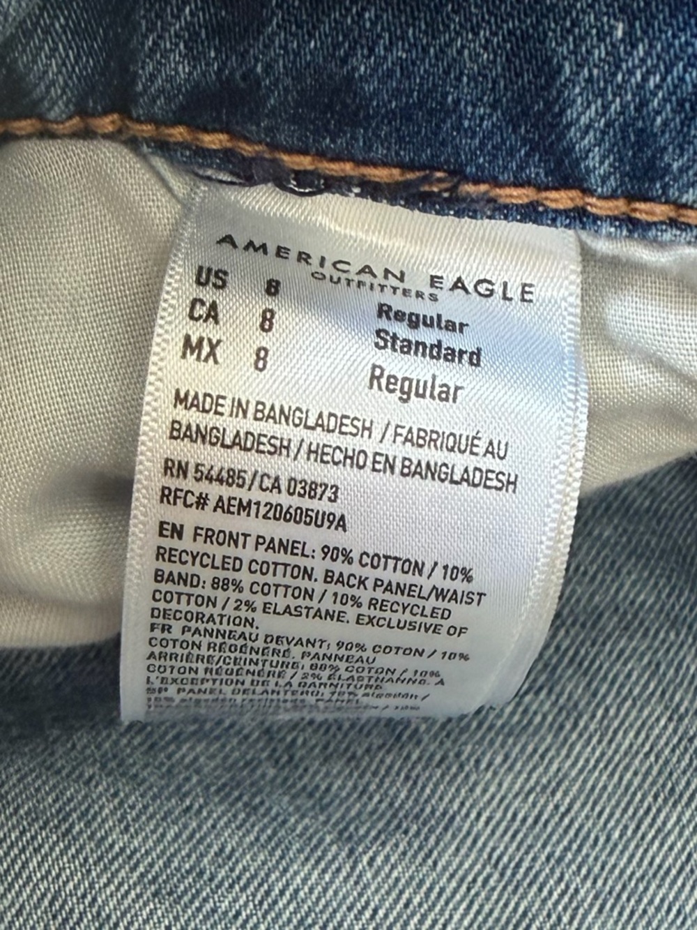 American Eagle Dreamy Drape Strigid Low-Rise Ultra Wide-Leg Jeans - Picture 6 of 12